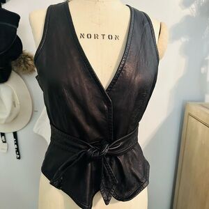 Kooba Dark Brown Leather Vest Vintage